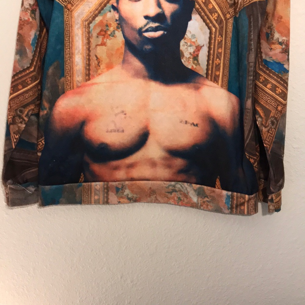 TUPAC Amaru/AWA Womens Crewneck Graphic Top - Picture 5 of 8